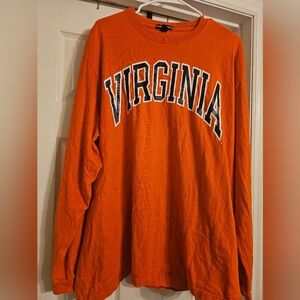 Orange Virginia Caveliers Long Sleeve T-Shirt. Size:XL.